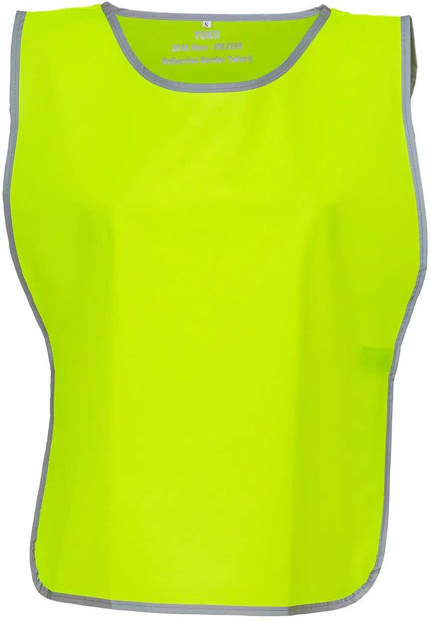 yoko-hvj259-hi-vis-reflective-border-tabard-hi-vis-yellow-front-1 YOKO Hi Vis Reflective Border Tabard