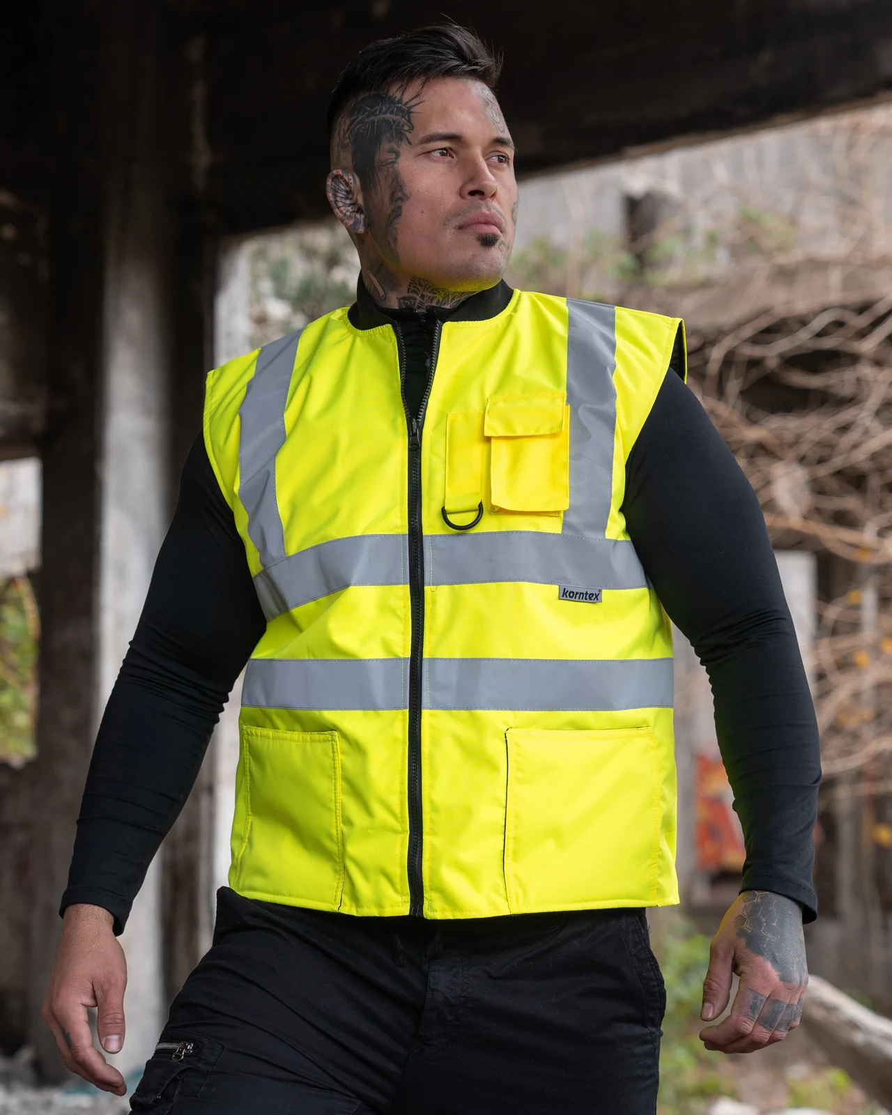 Korntex Hi-Vis Reversible Safety Bodywarmer Ural 2-in-1