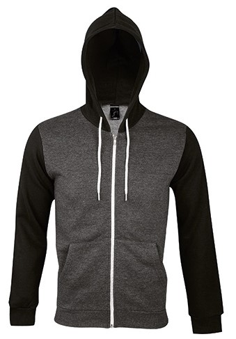 SOL'S Hooded Zipped Jacket Silver