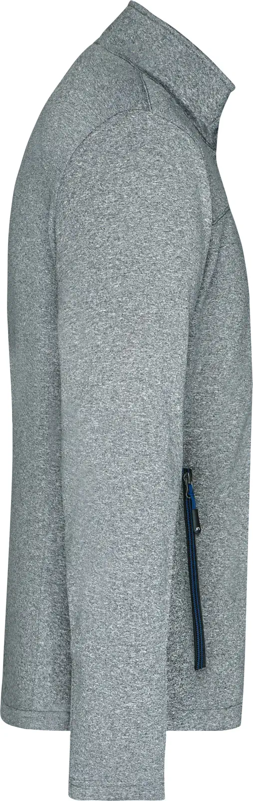 jn1148-mens-softshell-jacket-darkmelange-royal-right-6 James & Nicholson Men's Softshell Jacket