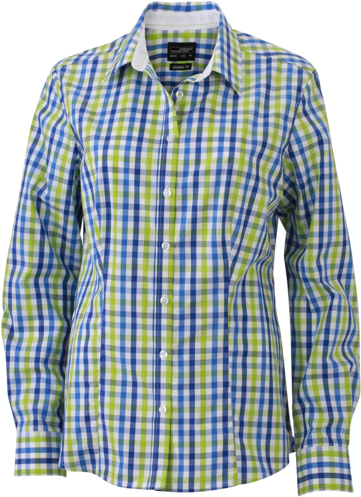 James & Nicholson Ladies Checked Blouse James & Nicholson Ladies Checked Blouse
