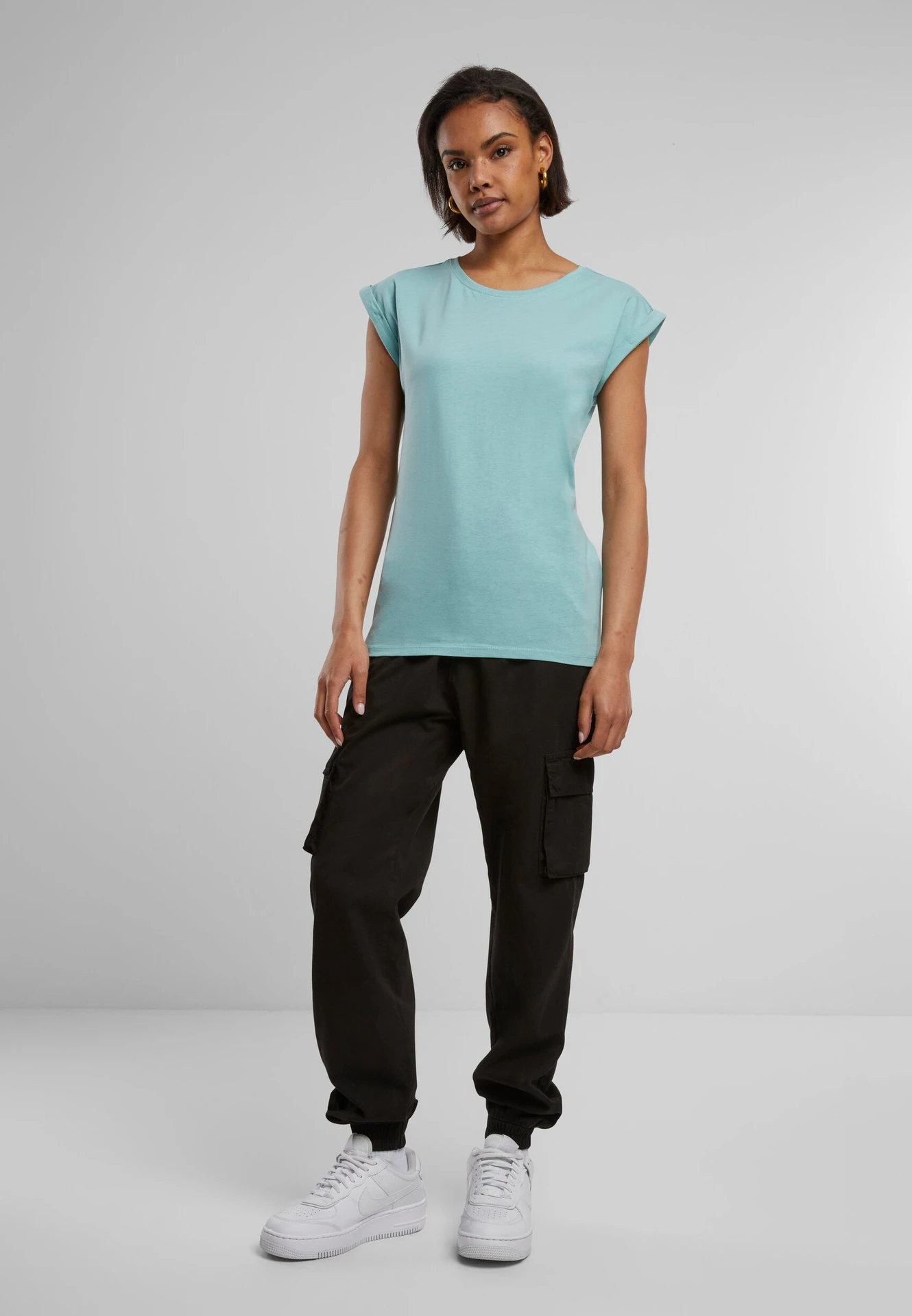 Build Your Brand Ladies Extended Shoulder Tee