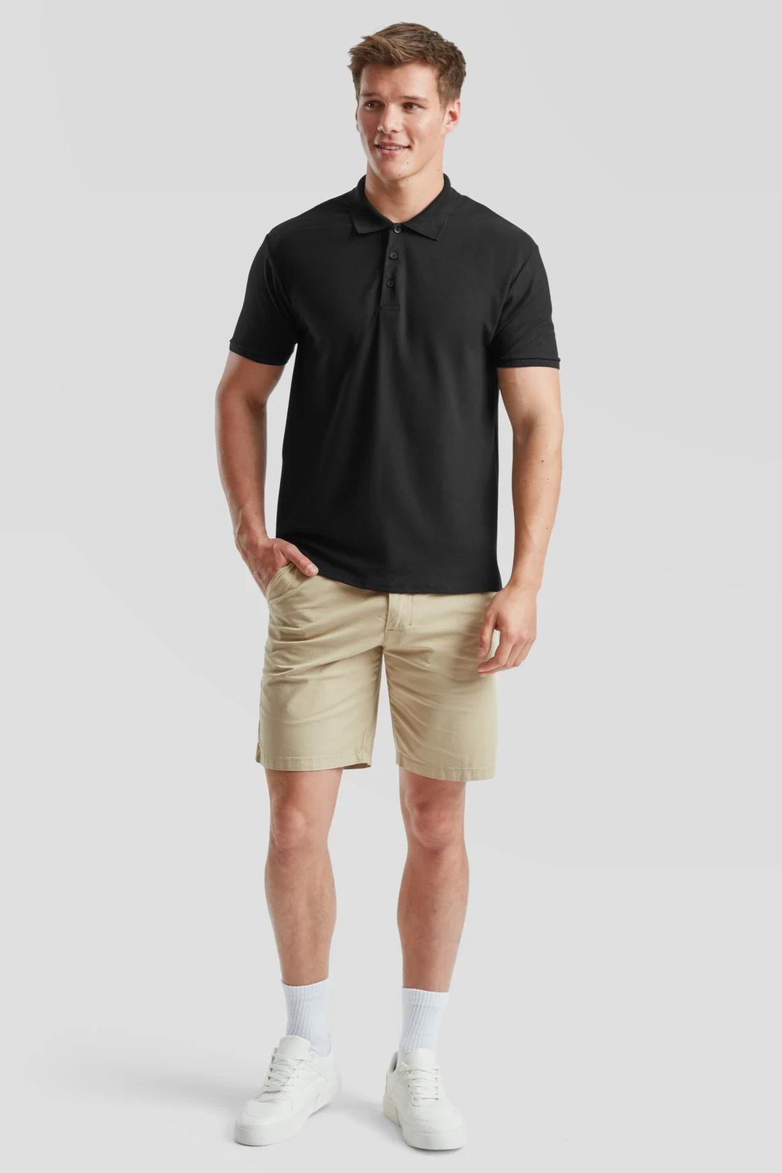 fruit-of-the-loom-63-402-0-poloshirt-65-35-black-model-3 F.O.L. 65/35 Piqué Polo