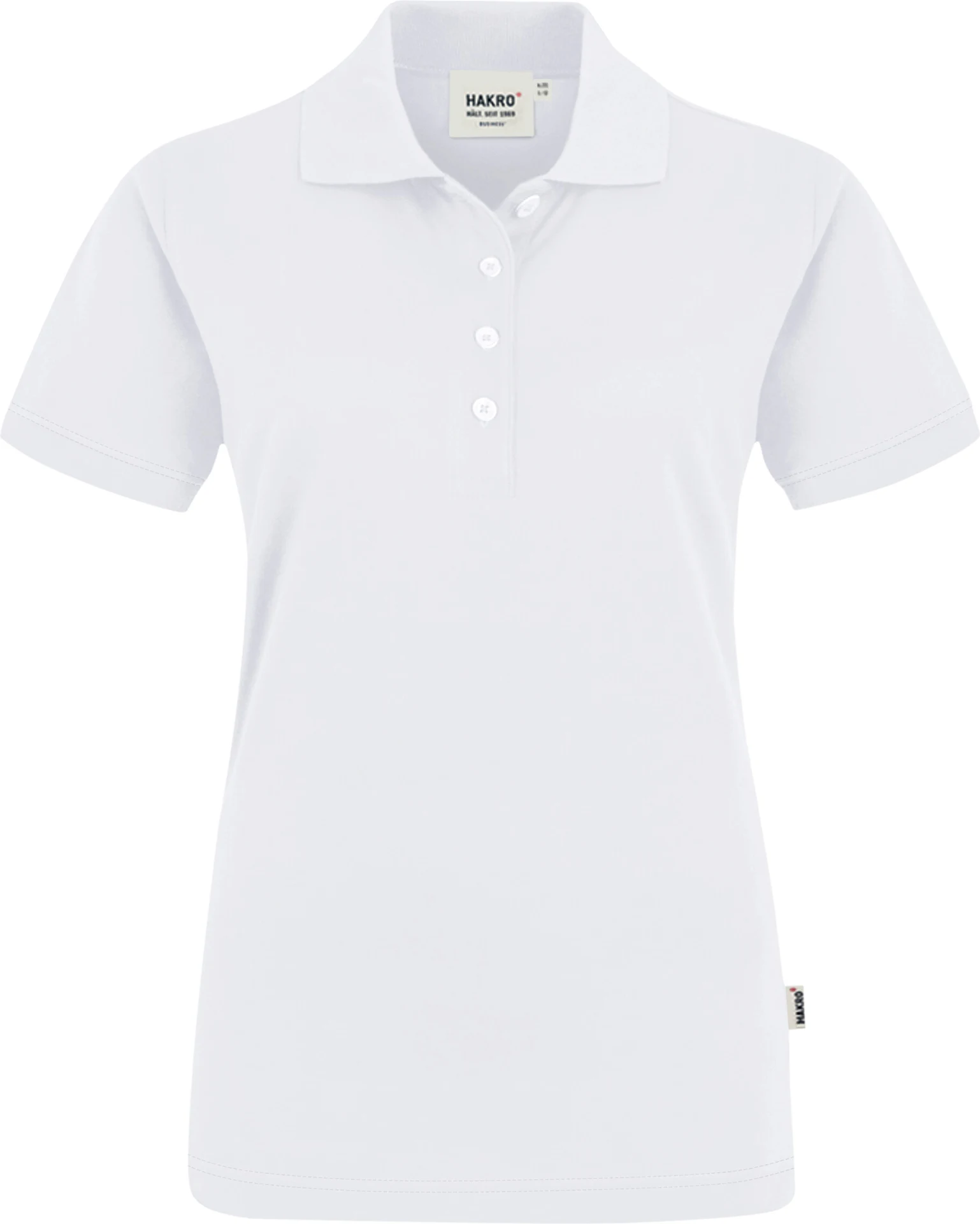 hakro-201-damen-poloshirt-pima-baumwolle-weiss-front-1 HAKRO Women-Premium-Poloshirt 201 Pima-Cotton