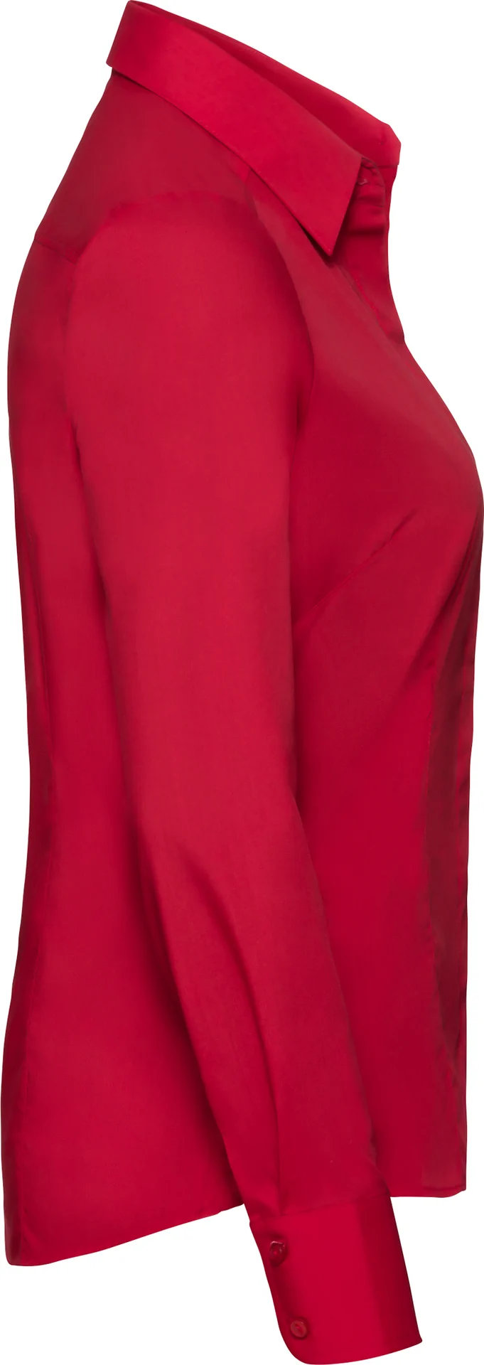 russell-r924f-ladies-ls-poly-cotton-easy-care-fitted-poplin-shirt-classicred-side-3 Russell Ladies Long Sleeve Polycotton Easy Care Fitted Poplin Shirt
