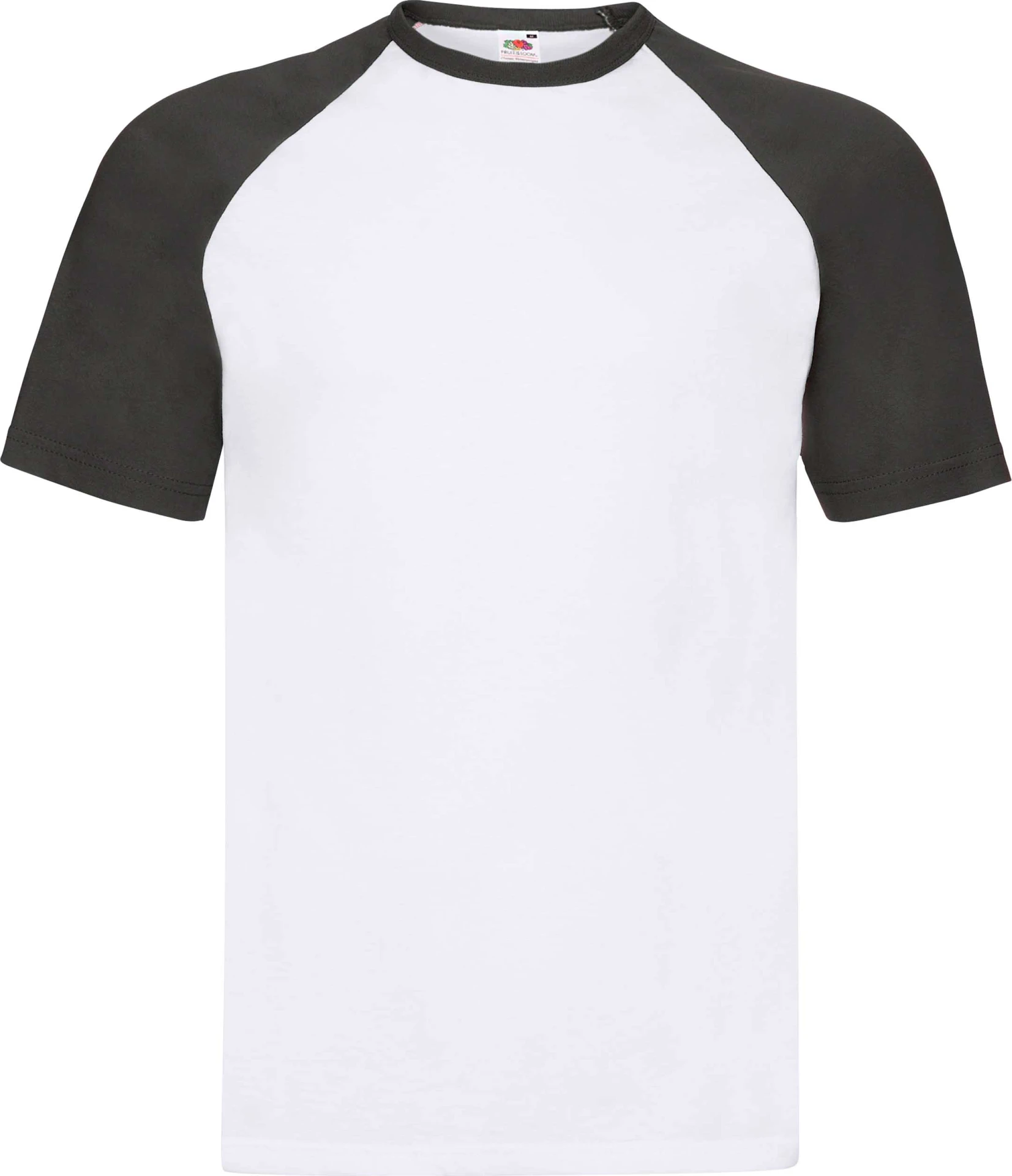fruit-of-the-loom-61-026-0-short-sleeve-baseball-t-shirt-white-black-4 F.O.L. Shortsleeve Baseball T