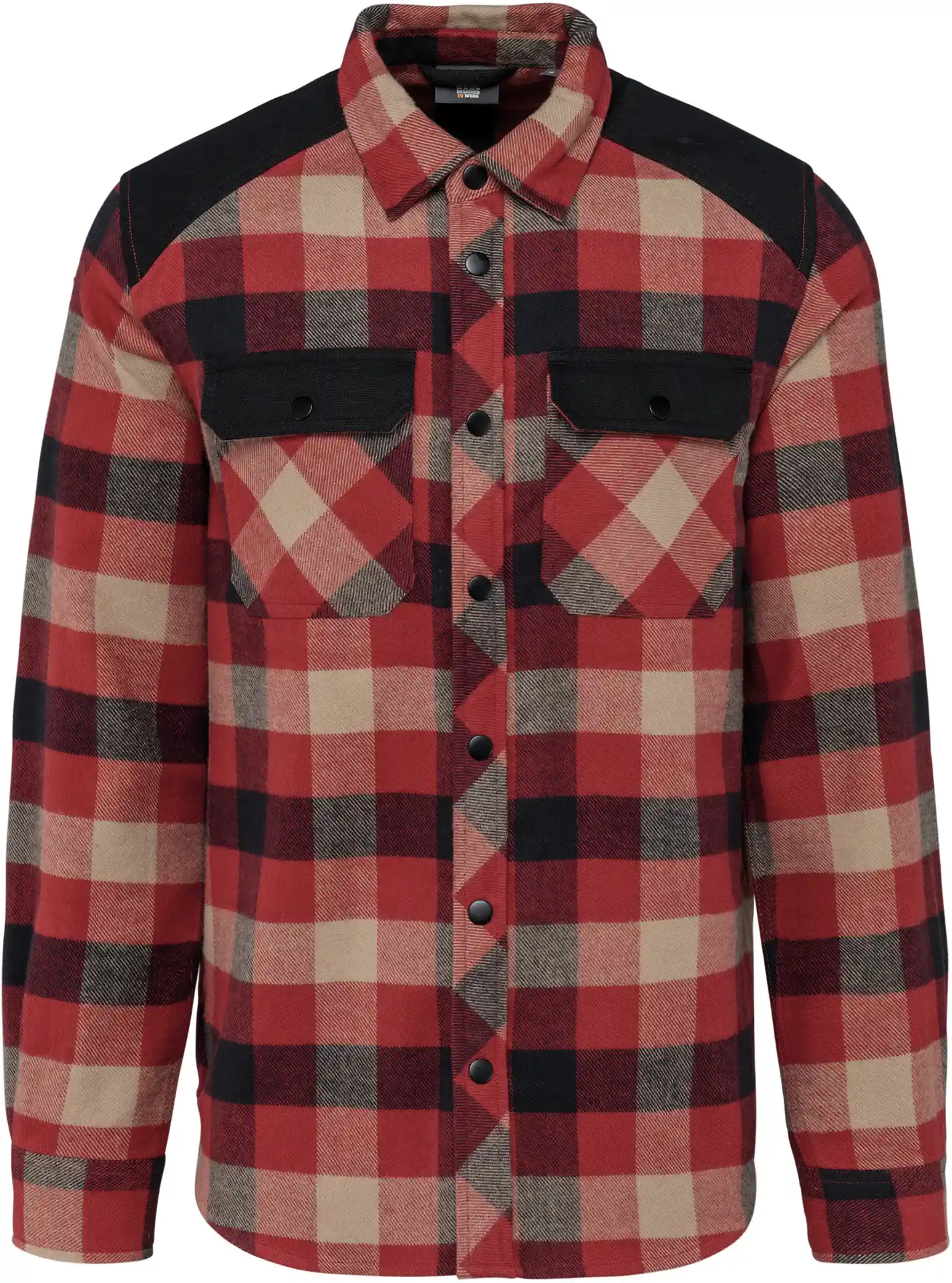 red/dark beige/black