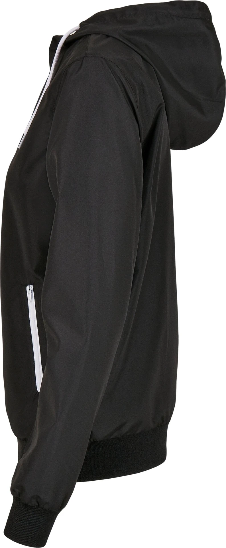 BYB-BY147-ladies-recycled-windrunner-black-white-left-6 Build Your Brand Ladies Recycled Windrunner