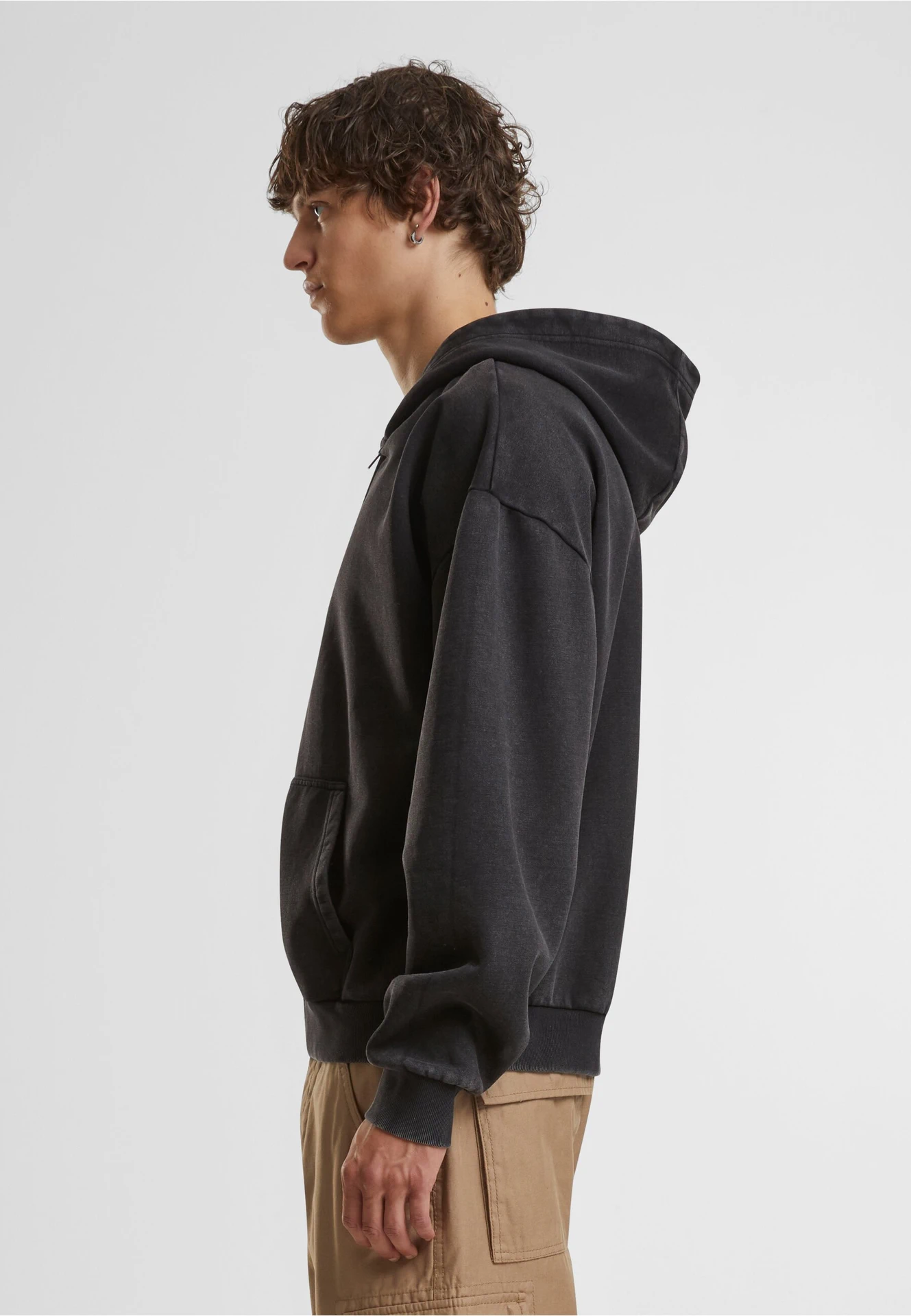 Build Your Brand Vintage Heavy Zip Hoodie
