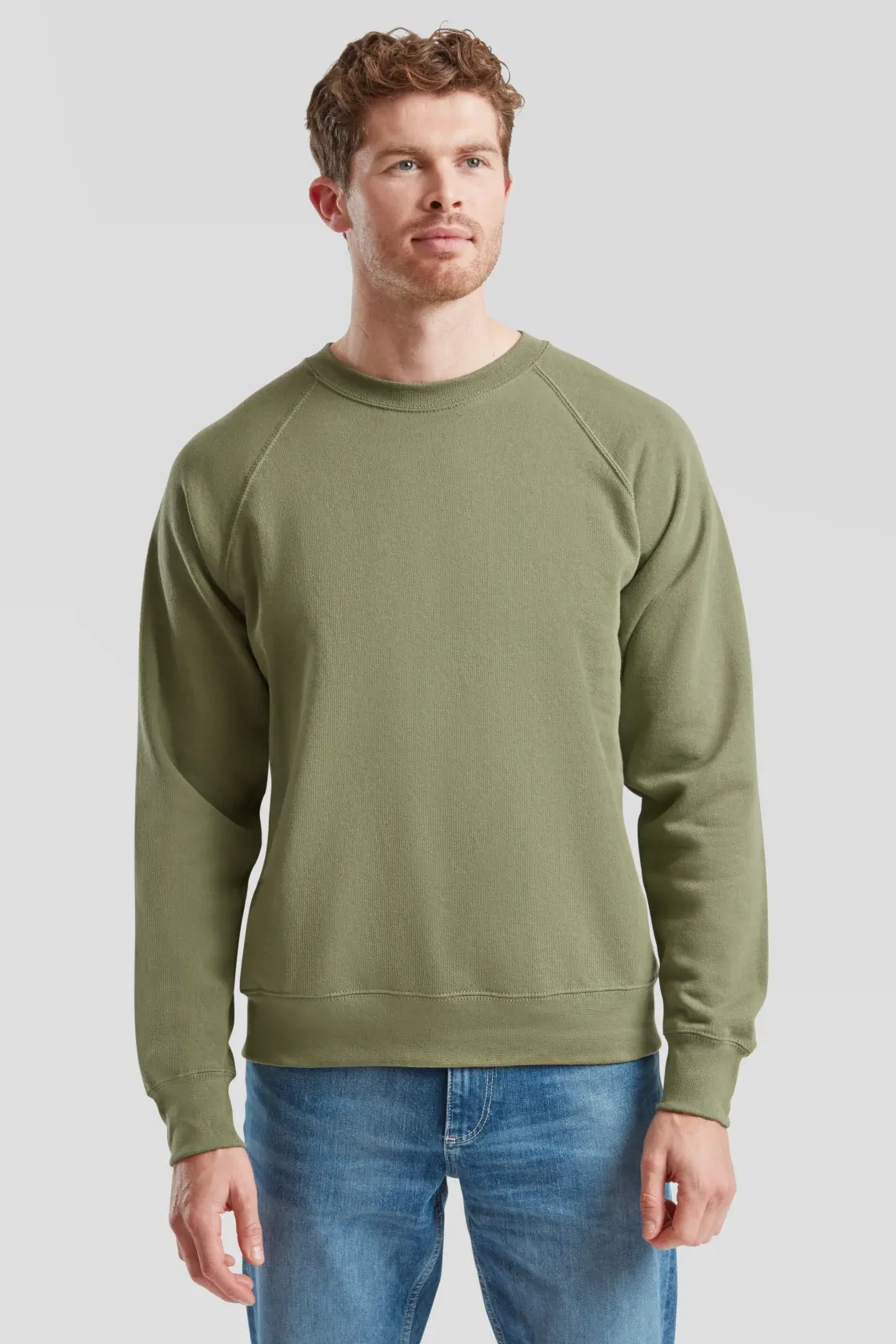 fruit-of-the-loom-62-216-0-classic-raglan-sweatshirt-classicolive-model-0 F.O.L. Raglan Sweat