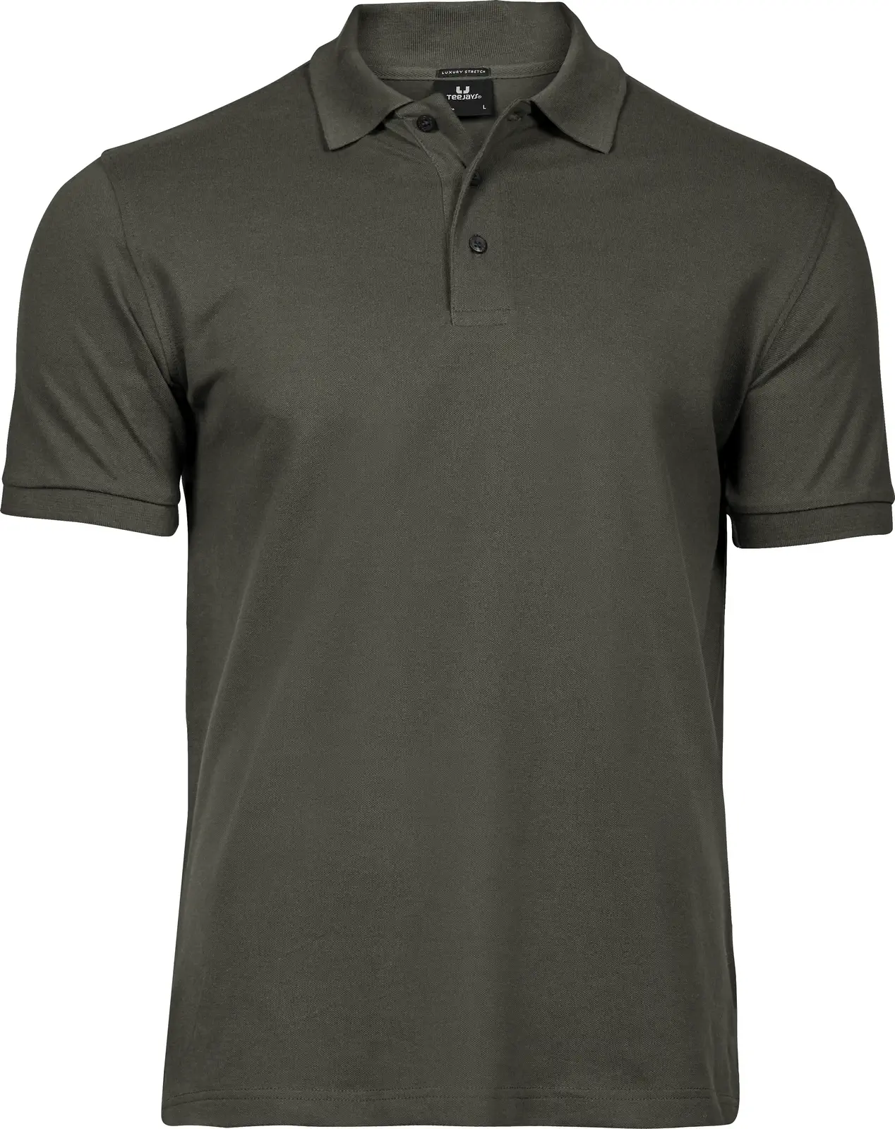 tee-jays-1405-mens-luxury-stretch-poloshirt-deepgreen-front-1 Tee Jays Men's Luxury Stretch Polo