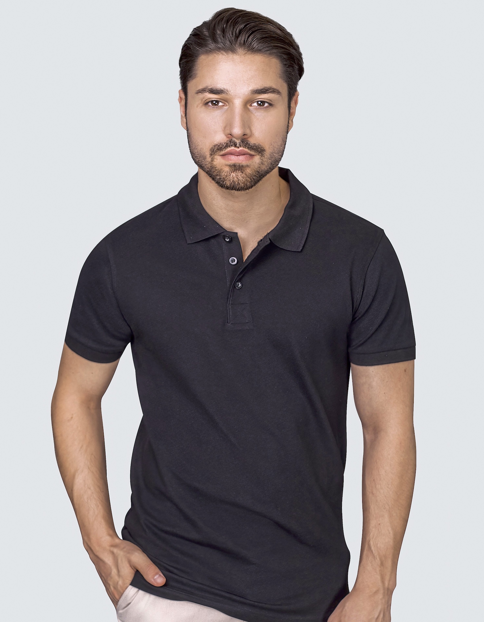HRM Herren Heavy Stretch Polo