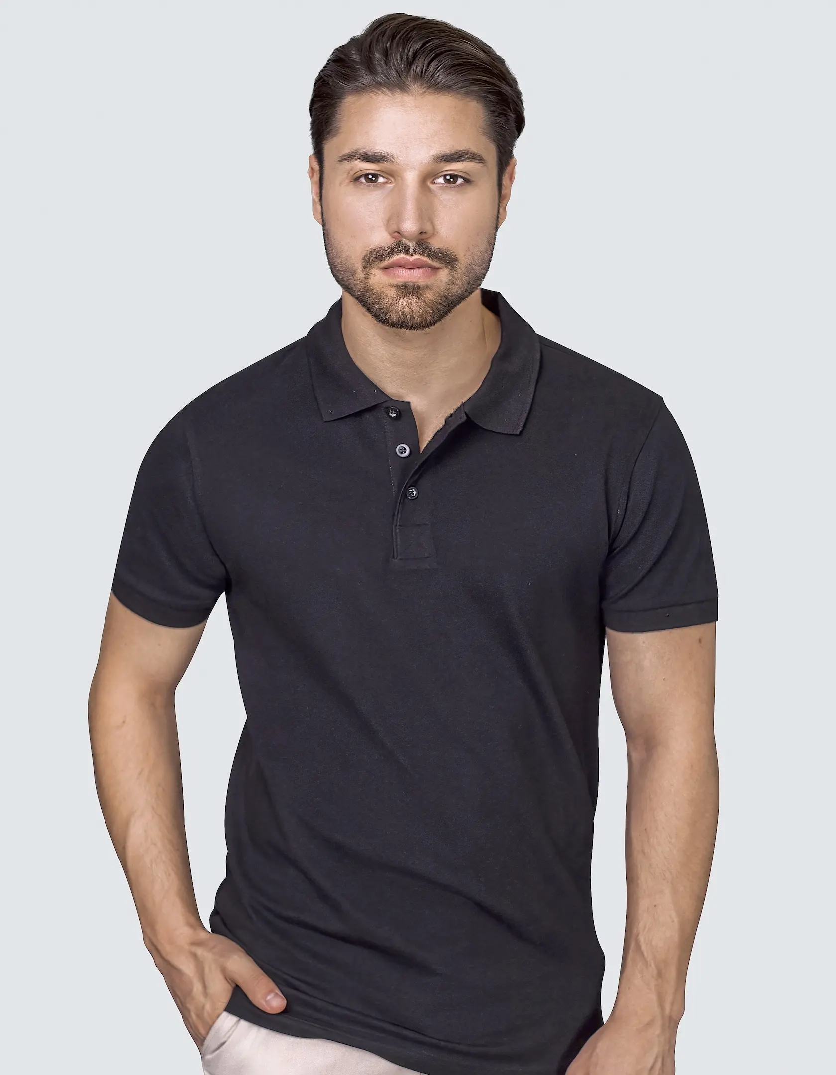 HRM Herren Heavy Stretch Polo
