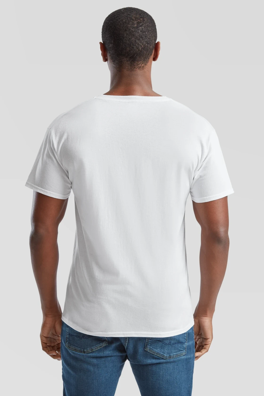 fruit-of-the-loom-61-426-0-original-v-neck-t-shirt-white-model-2 F.O.L. Original V-Neck T