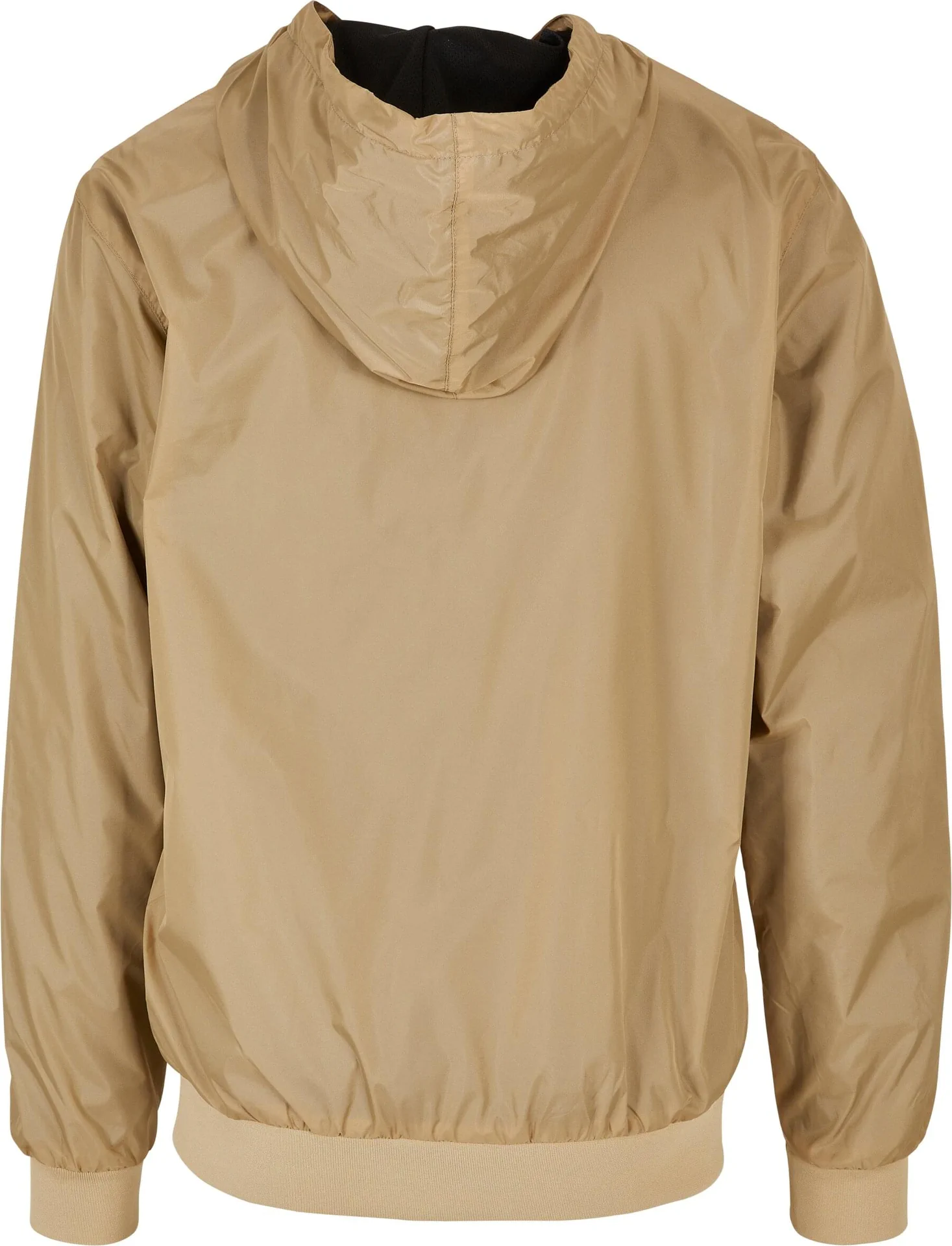 BYB-BY016-windrunner-jacket-beige-black-back-7 Build Your Brand Windrunner Jacket