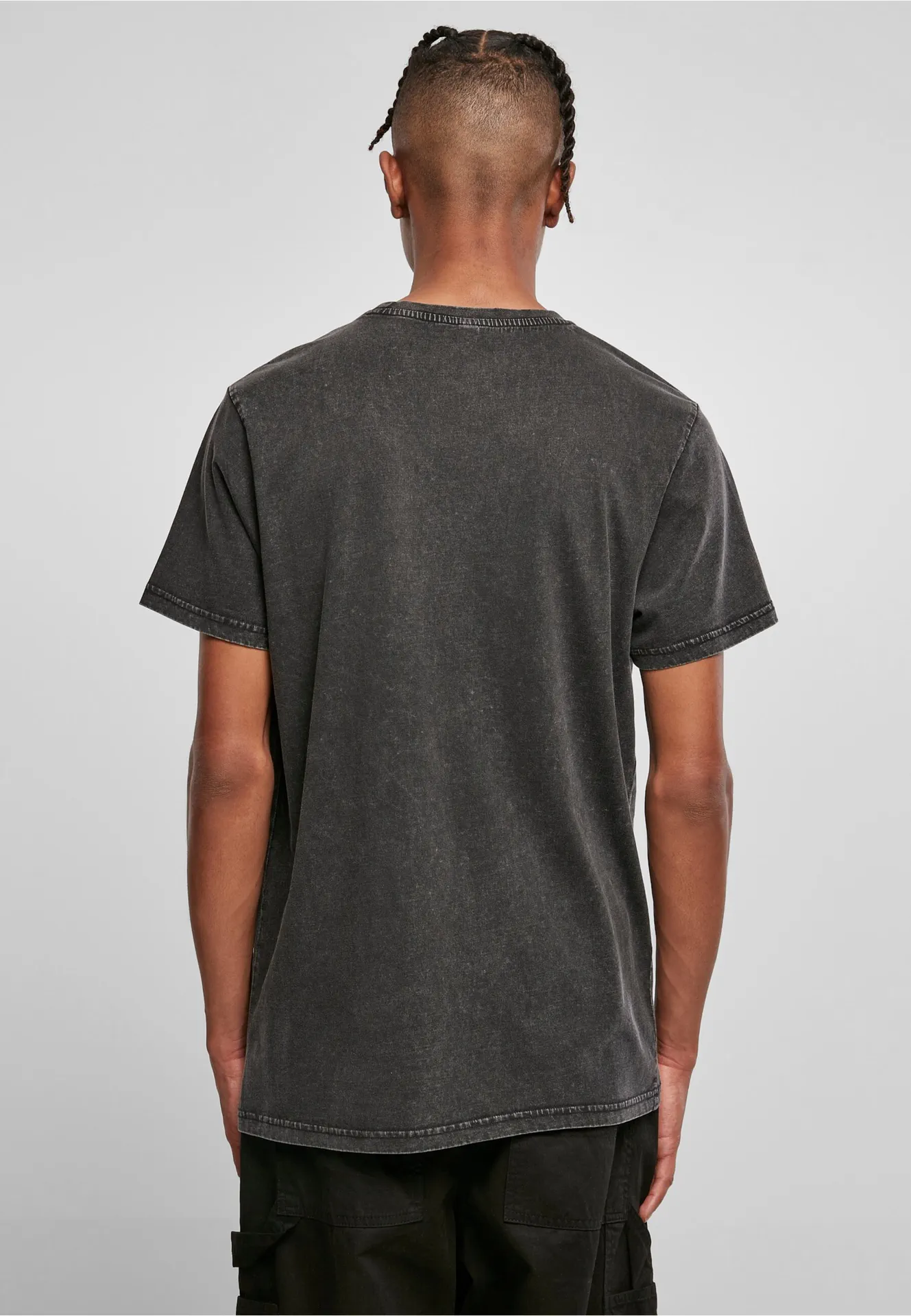 Build Your Brand Acid Washed Round Neck Tee