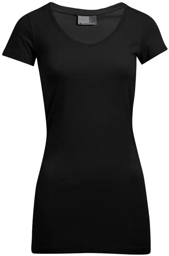 Promodoro Women's Slim Fit V-Neck-T Long