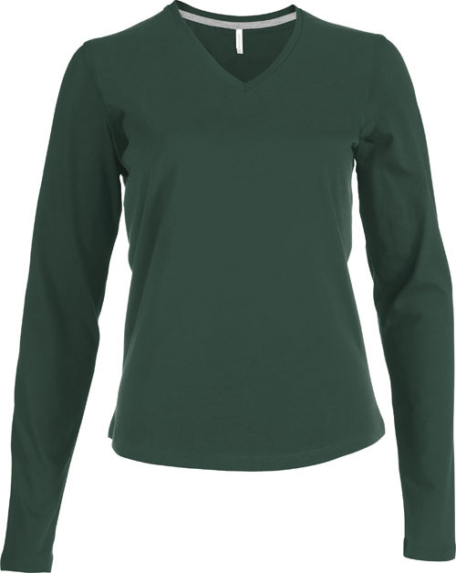 Kariban Damen V-Neck T-Shirt langarm