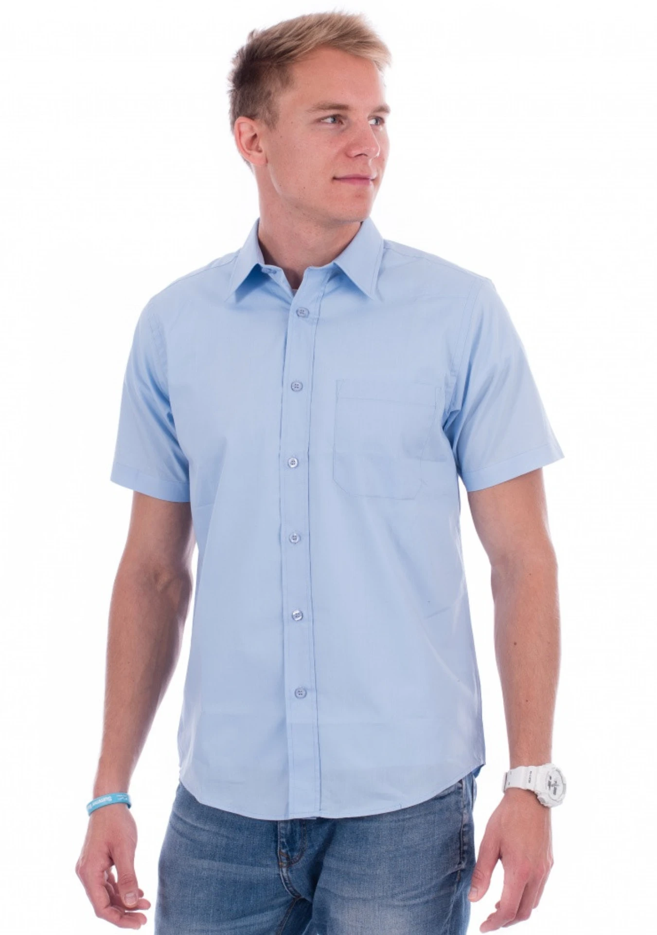 malfini-207-chic-hemd-herren-himmelblau-model-0 MALFINI Hemd Chic 207