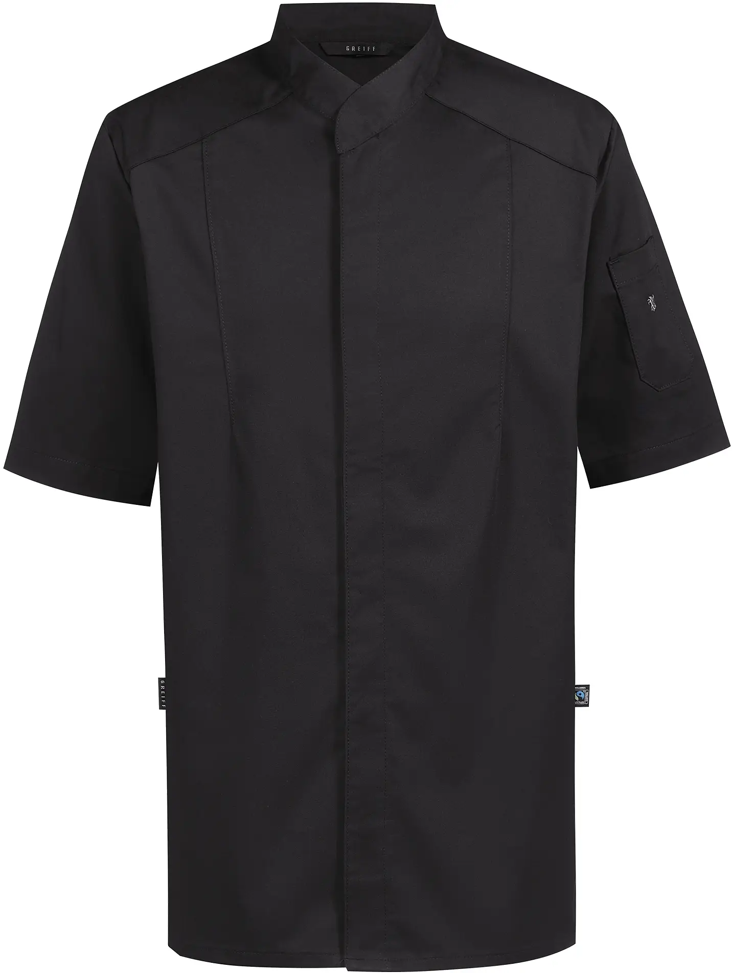 GREIFF Kochjacke kurzarm mit verdeckter Knopfleiste Regular Fit