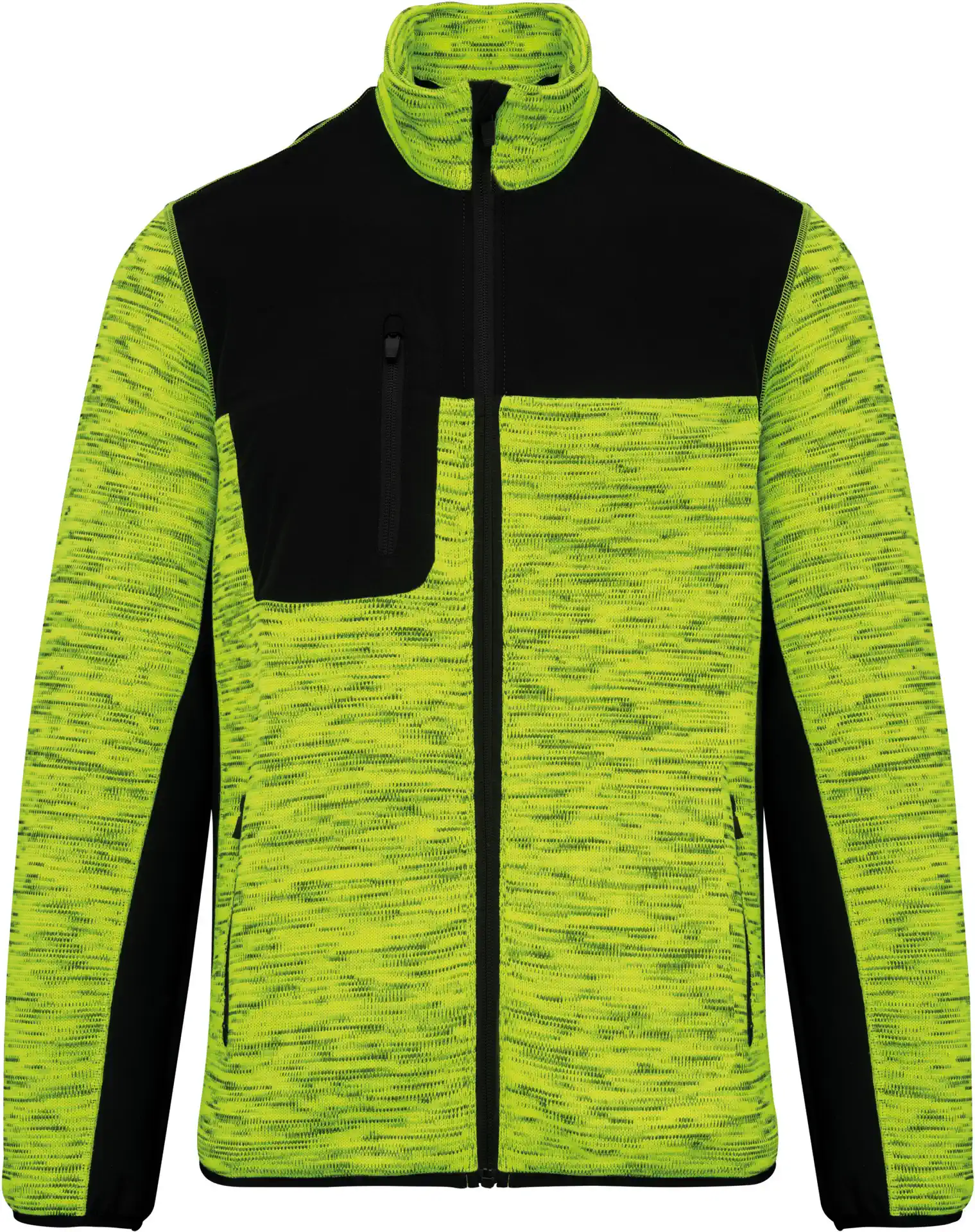 fluorescent yellow melange/black