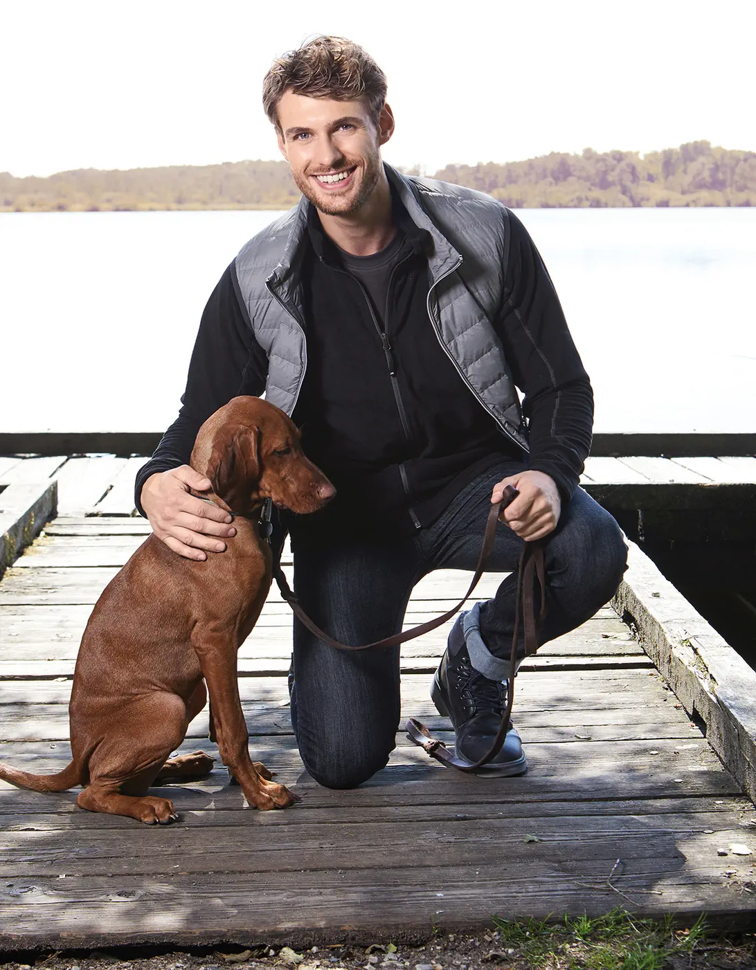 jn597-mens-structure-fleece-jacket-model-1 James & Nicholson Men's Structure Fleece Jacket