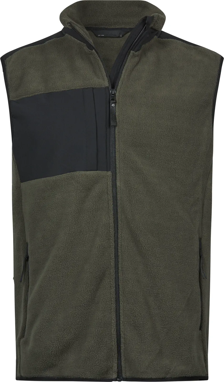 tee-jays-9122-mountain-fleece-bodywarmer-deepgreen-black-front-1 Tee Jays Mountain Fleece Bodywarmer