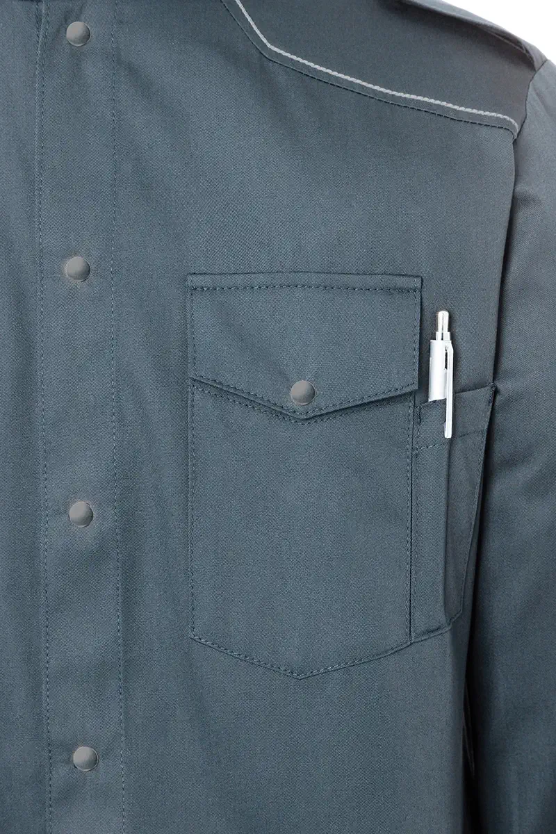 karlowsky-jm26-kochhemd-new-identity-anthracite-detail-6 KARLOWSKY Kochhemd New Identity