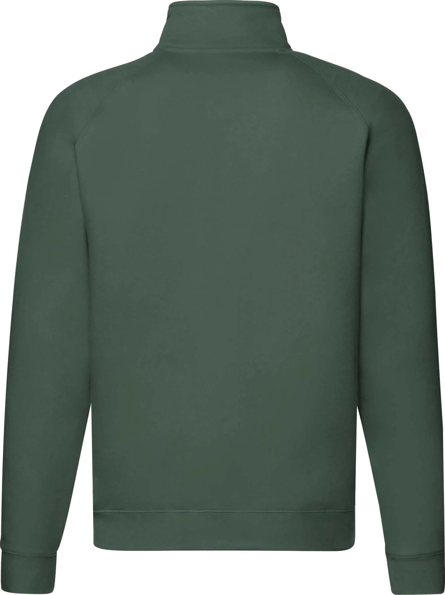 fruit-of-the-loom-62-032-0-premium-zip-neck-raglan-sweatshirt-bottlegreen-6 F.O.L. Zip-Neck Sweat mit 1/4 Zip