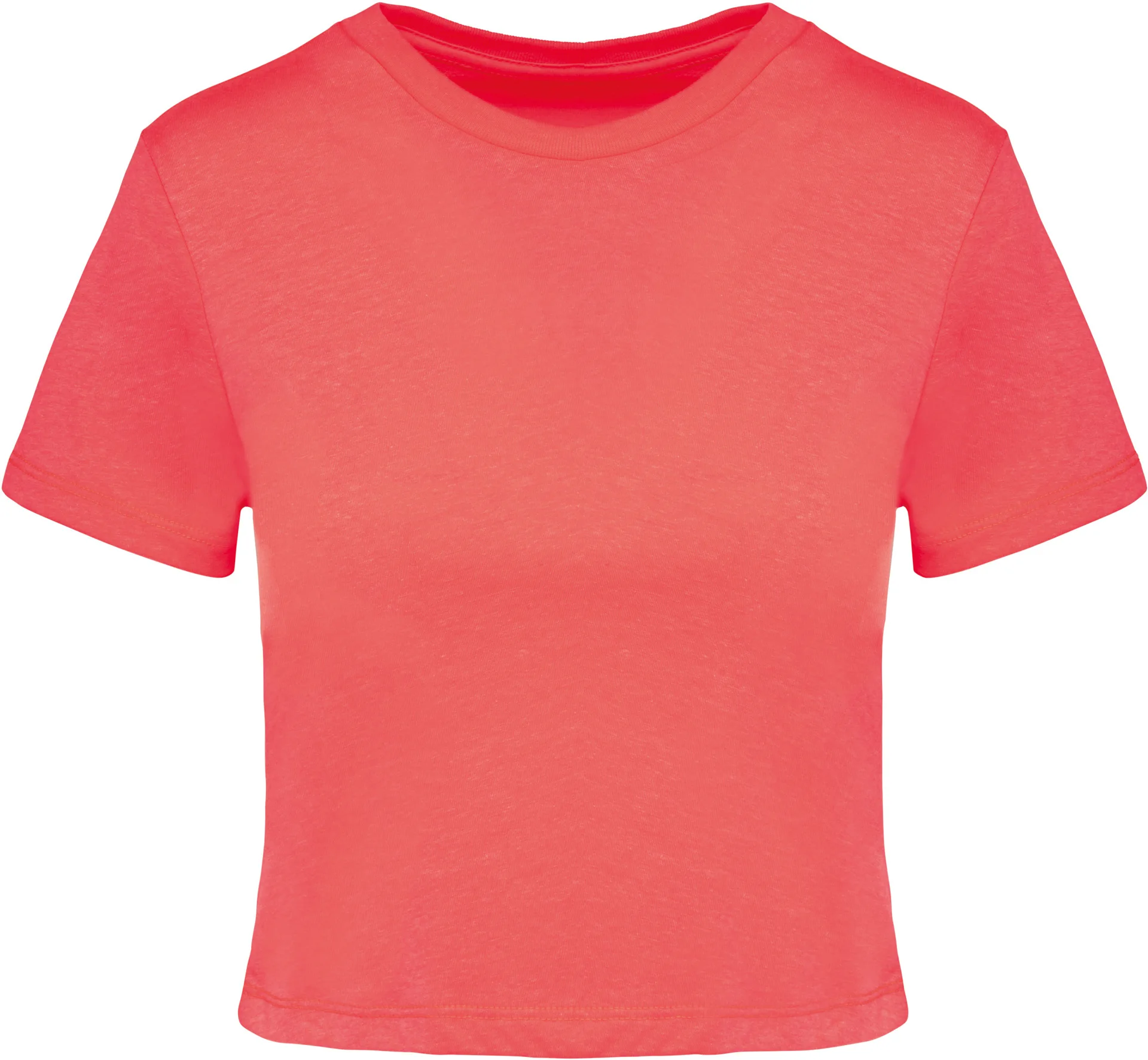 kariban-PA4022-damen-crop-top-coral-front-3 Kariban Damen Crop Top