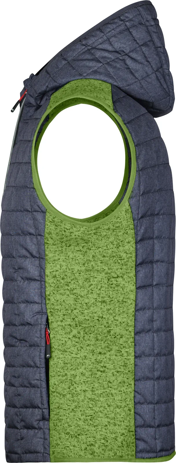 James & Nicholson Men's Knitted Hybrid Vest