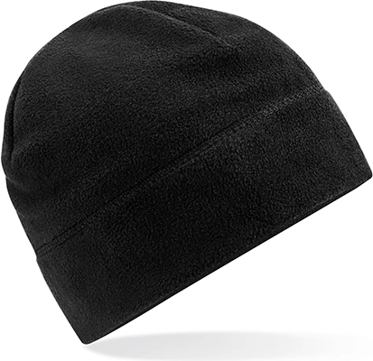 beechfield-b244r-recycled-fleece-pull-on-beanie-black-front-1 Beechfield Recycled Fleece Pull-On Beanie