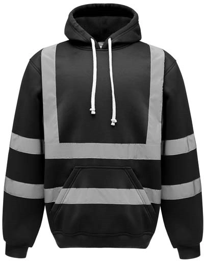 yoko-hvk05-hi-vis-pull-over-hoodie-hi-vis-black-front-1 YOKO Hi Vis Pull-Over Hoodie