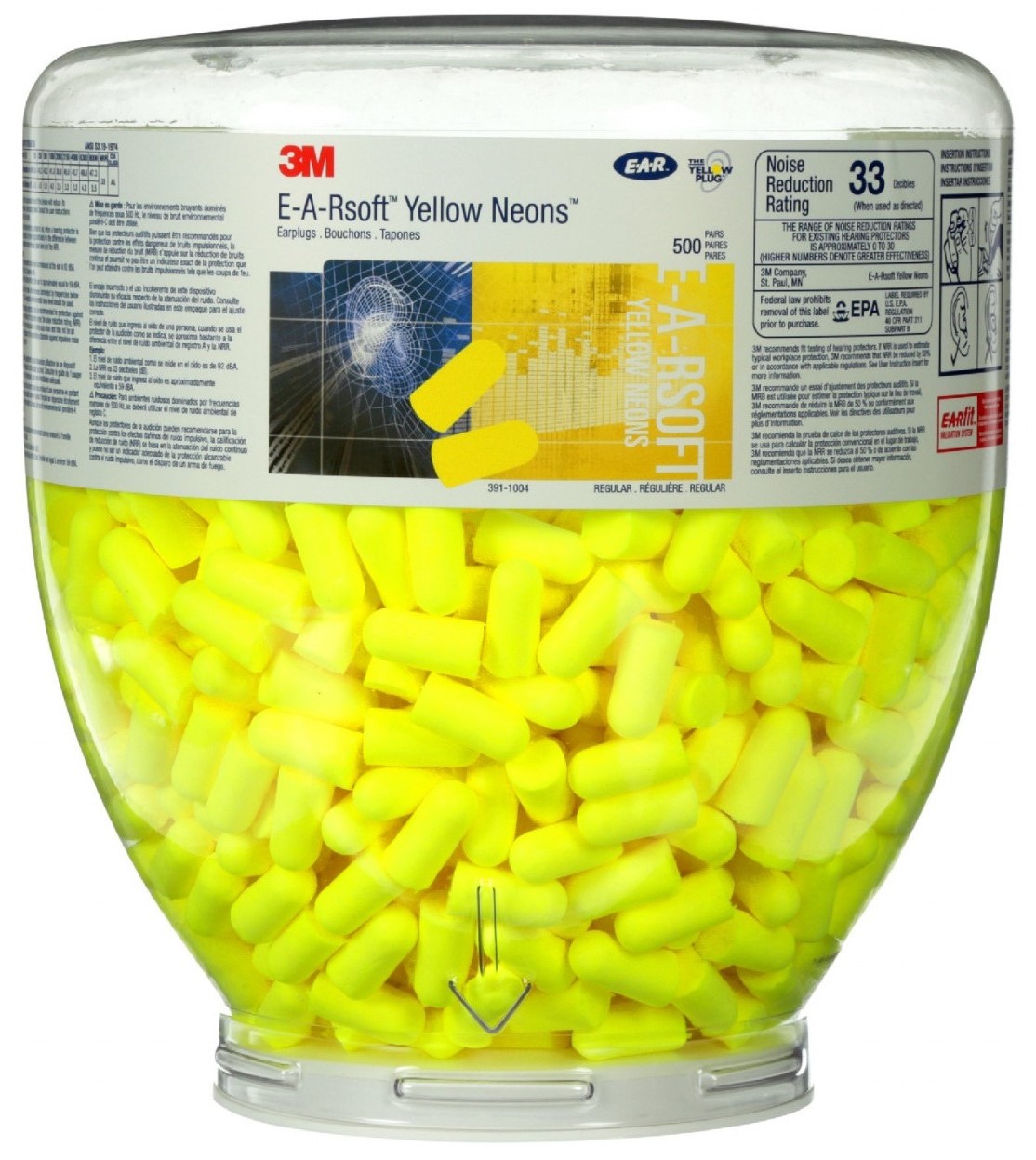 3M E-A-R Soft Yellow Neons Refill Aufsatz für One-Touch Spender 500 Paar