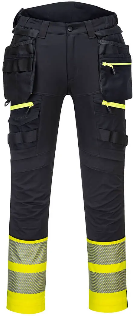 PORTWEST DX445 Warnschutz Hose mit abnehmbaren Holstertaschen Klasse 1