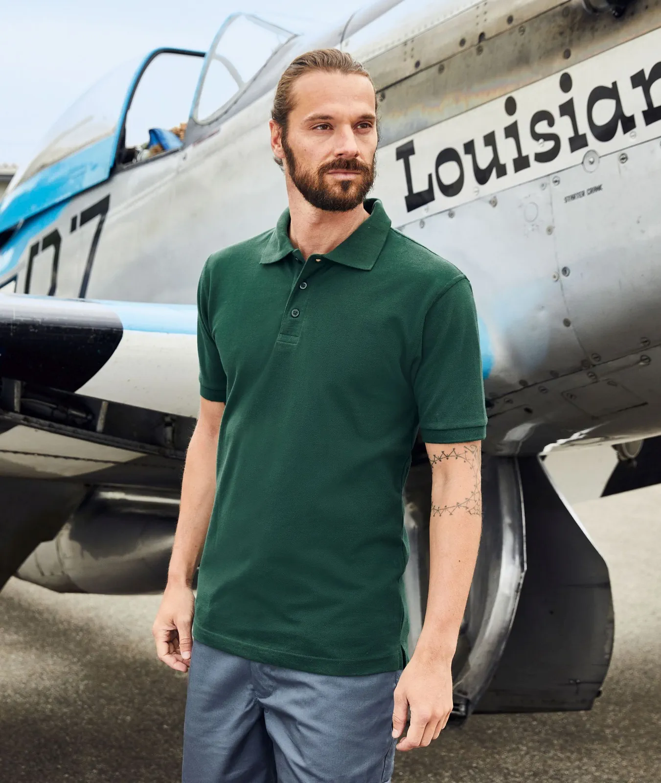 jn801-workwear-poloshirt-men-model-1 James & Nicholson Men's Workwear Polo