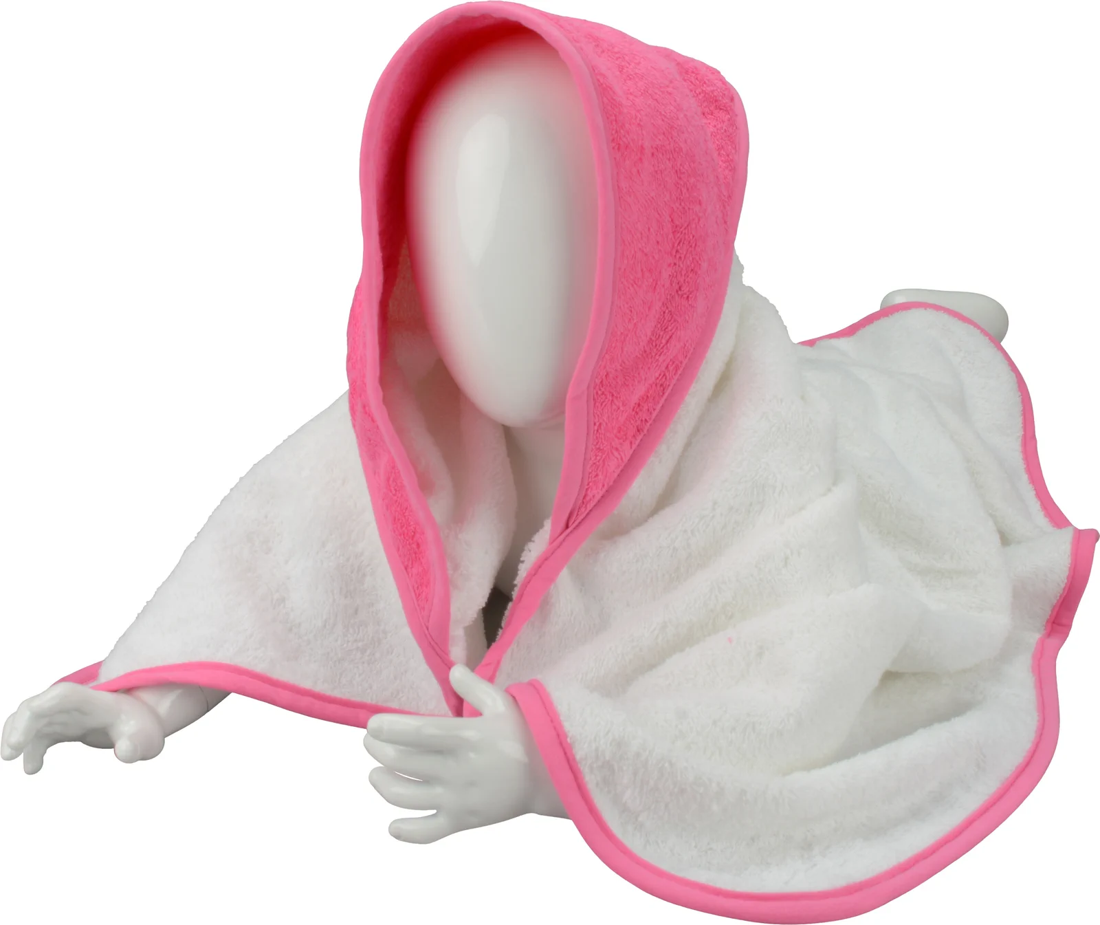 artg-arb032-babiezz-hooded-towel-white-pink-front-1 ARTG Babiezz® Hooded Towel