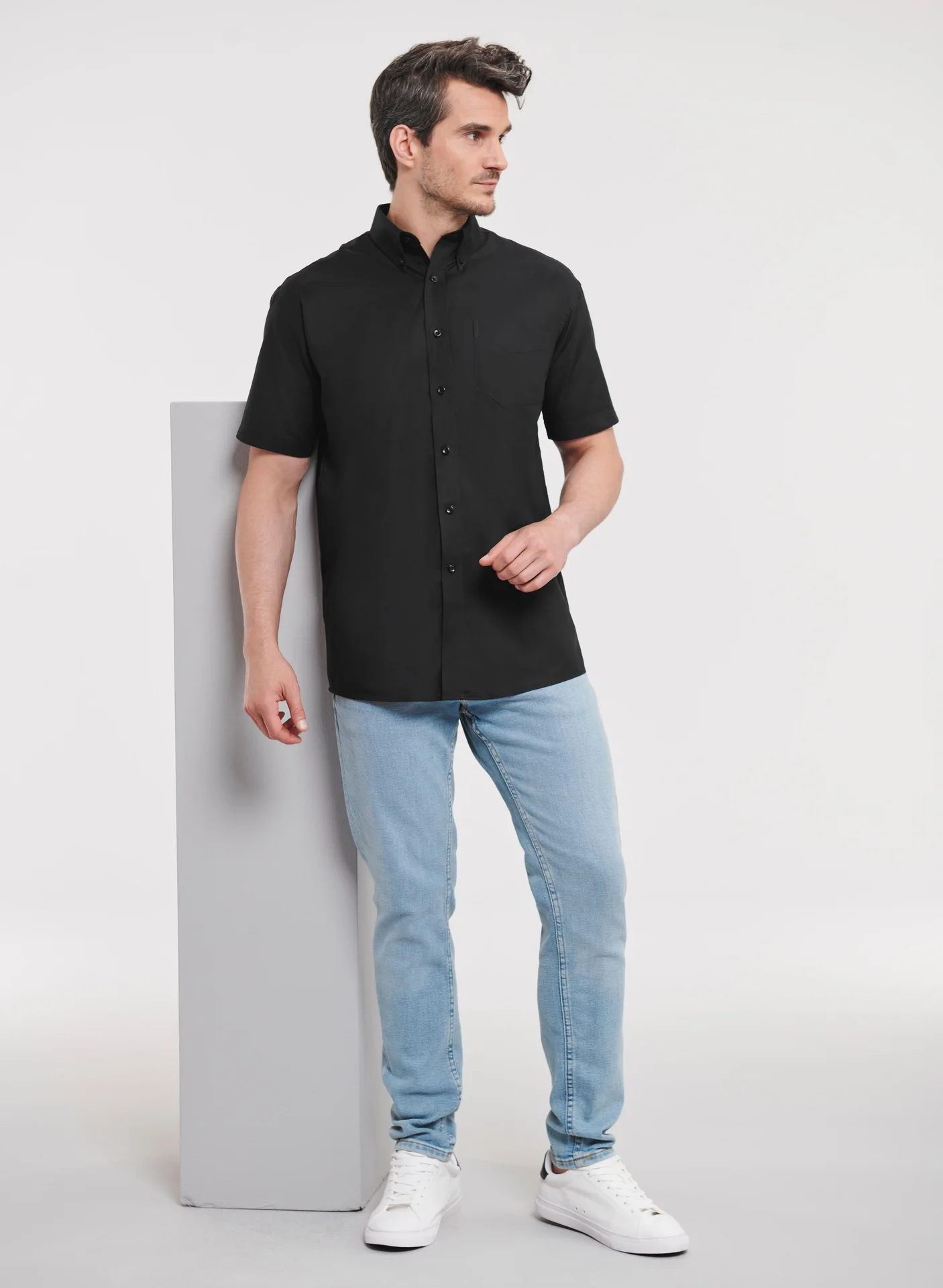 Russell Men's Short Sleeve Easy Care Oxford Shirt
