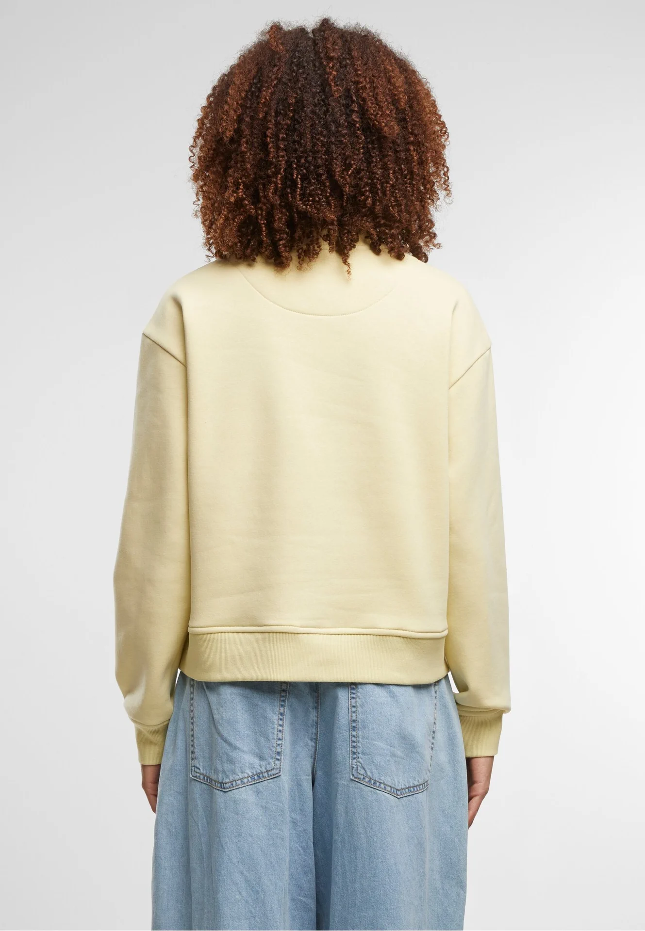 Build Your Brand Ladies Oversized Crewneck Sweatshirt