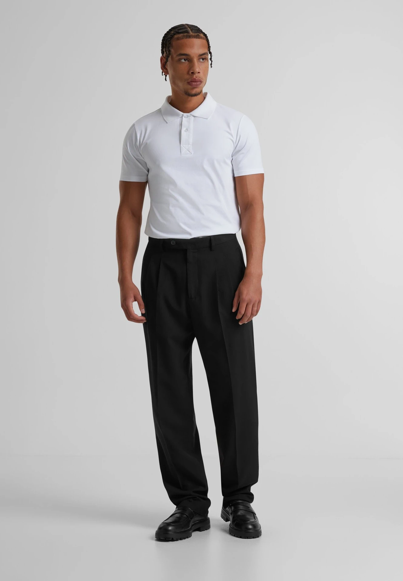 BYB-BY363-sorona-poloshirt-white-model-3 Build Your Brand Sorona® Polo Tee