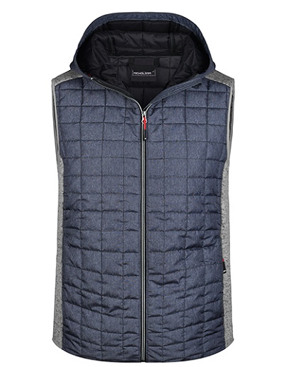 James & Nicholson Men's Knitted Hybrid Vest