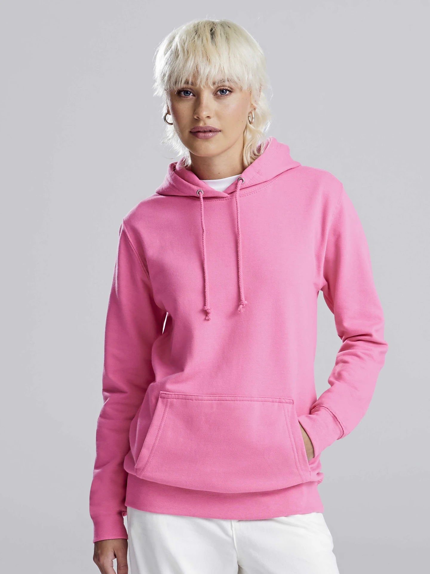 justhoods-jh001f-womens-college-hoodie-model-0 Just Hoods Women's College Hoodie