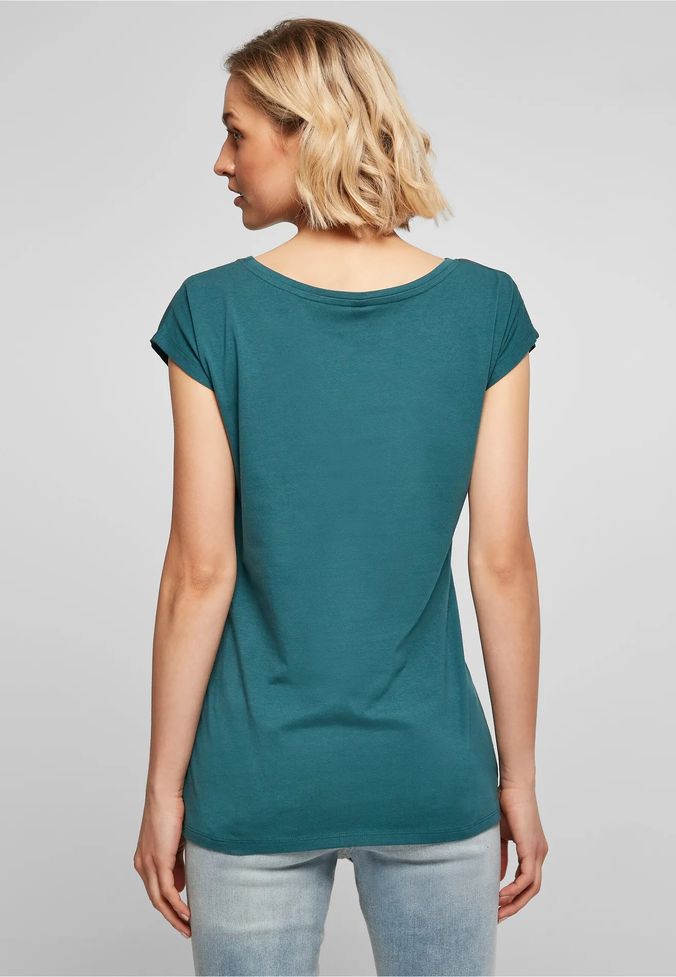 Build Your Brand Ladies Wide Neck Tee