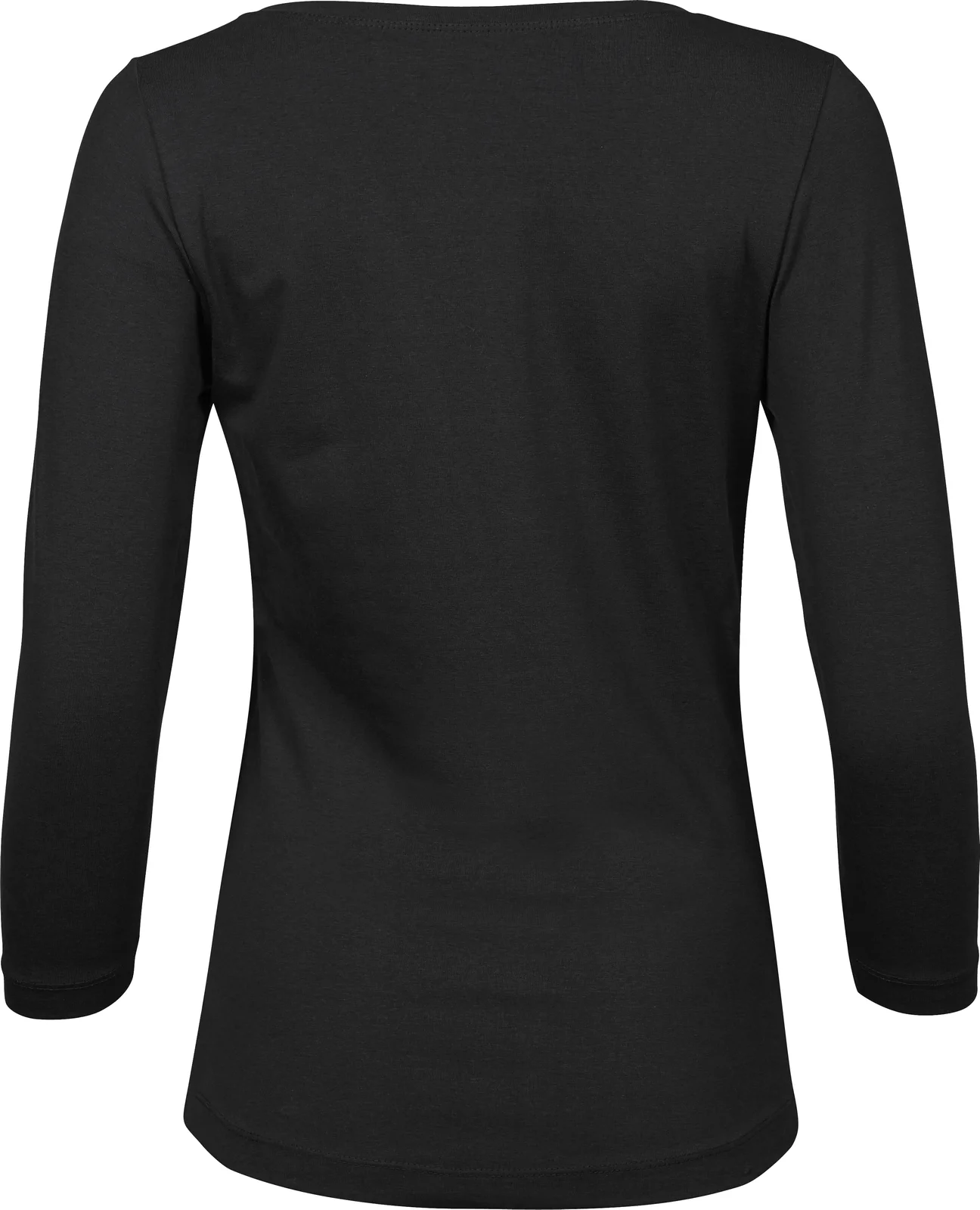 tee-jays-460-womens-stretch-3-4-sleeve-t-shirt-black-back-3 Tee Jays Women's Stretch 3/4 Sleeve Tee