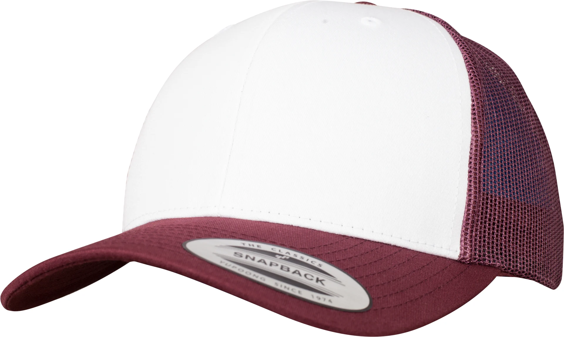 flexfit-6606cf-retro-trucker-colored-front-maroon-white-maroon-front-1 FLEXFIT Retro Trucker Colored Front
