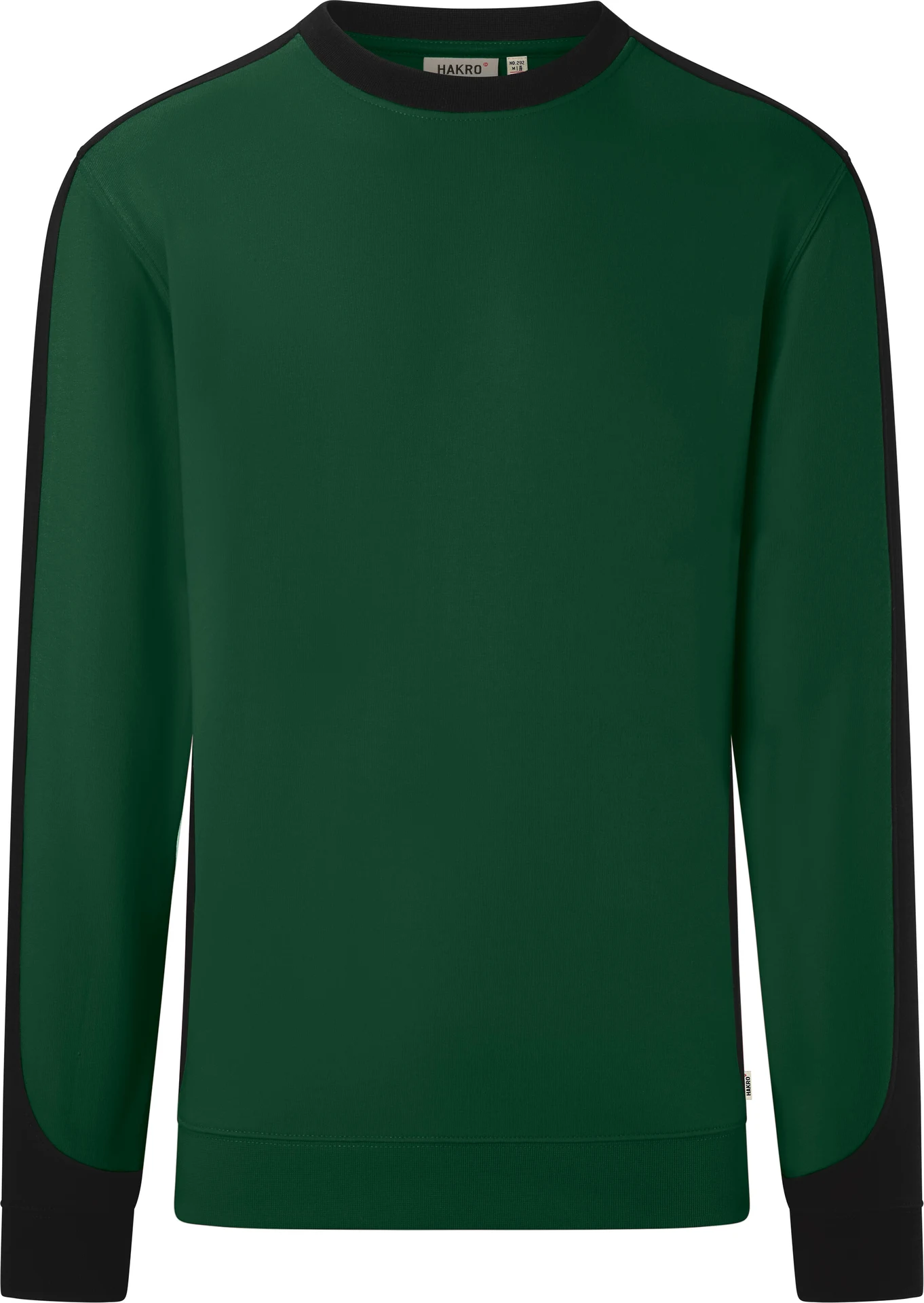 hakro-549-sweatshirt-contrast-mikralinar-eco-tanne-schwarz-front-1 HAKRO Sweatshirt 549 Contrast MIKRALINAR® ECO
