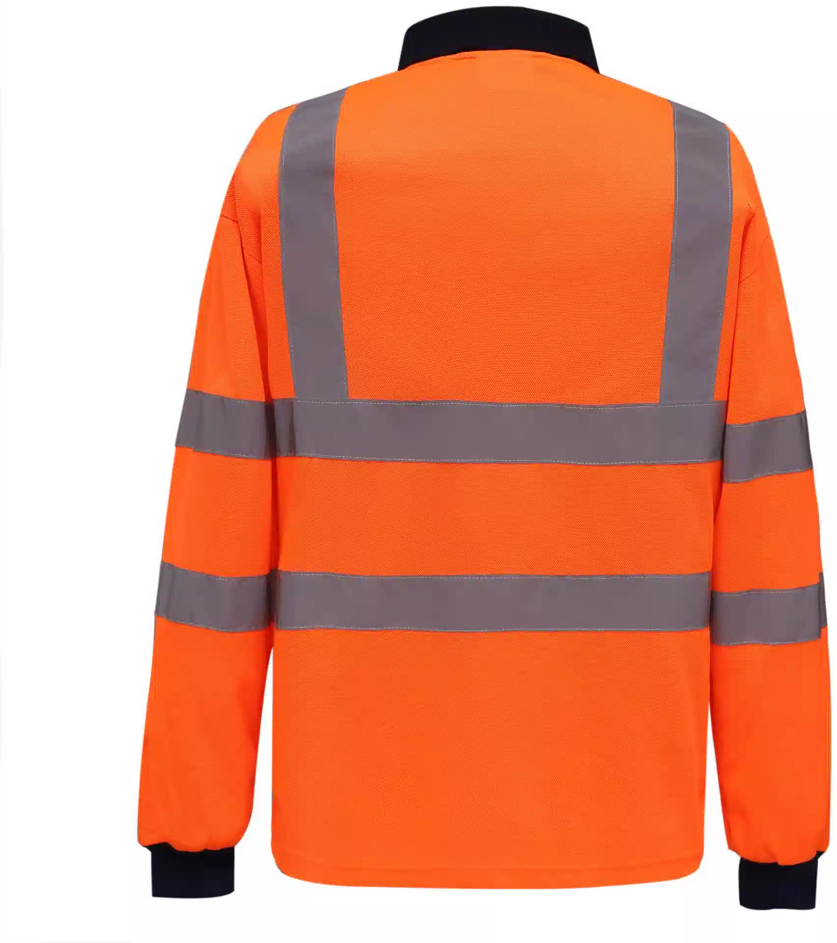 yoko-hvj310-hi-vis-long-sleeve-polo-hi-vis-orange-back-4 YOKO Hi-Vis Long Sleeve Polo