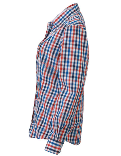 James & Nicholson Ladies Checked Blouse James & Nicholson Ladies Checked Blouse