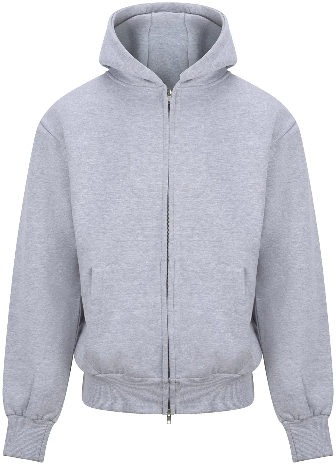 justhoods-jh125-signature-heavyweight-zoodie-heathergrey-front-1 Just Hoods Signature Heavyweight Zoodie