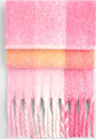 beechfield-b494r-fluffy-check-scarf-pinkcheck-front-1 Beechfield Fluffy Check Scarf